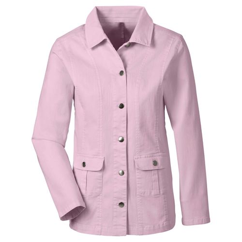 Jeansjacke CLASSIC BASICS, Damen, Gr. 54, rosa (rosé), 98% Baumwolle, 2% Elasthan, unifarben, figurumspielend, Langarm, Jacken