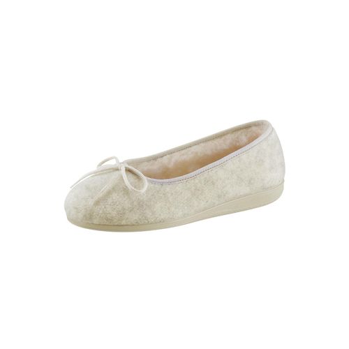 Hausschuh CLASSIC, Damen, Gr. 42, beige (natur), Textil, Schuhe