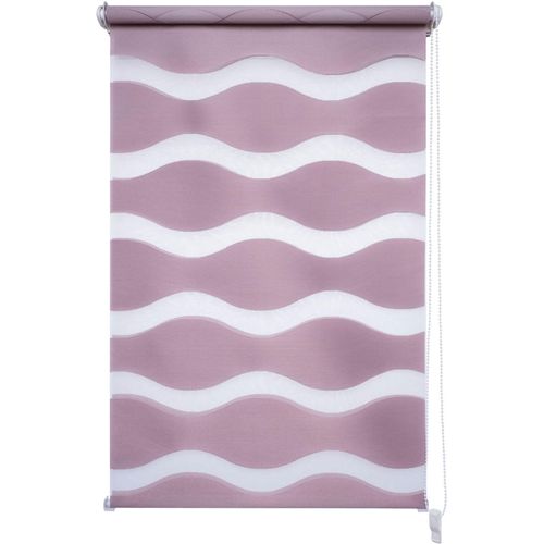 Doppelrollo LIEDECO "Wave" Gr. 8, rosa (altrosa), B:80cm H:210cm, Polyester, Metall, Rollos, Klemmfix-DUO-Rollo, Doppelrollo "Wave"