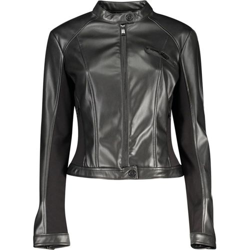 Damen Sportjacke Schwarz - Lange Ärmel, Taschen, Knopf & RV
