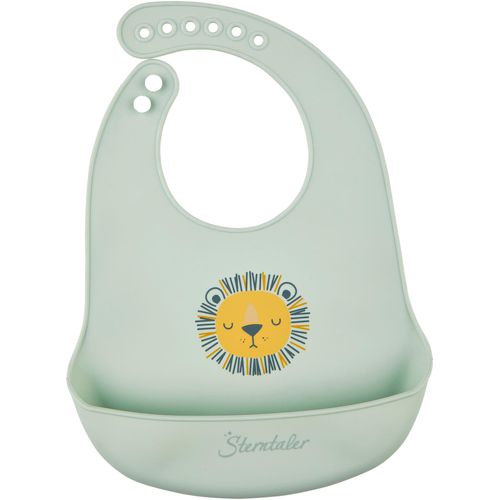 Lätzchen STERNTALER "Silikonlätzchen Löwe Leo", Baby, grün (blassgrün), Silikon, Lätzchen
