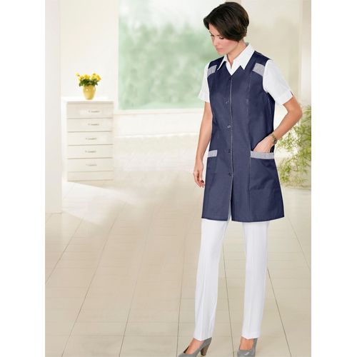 Kochschürze CLASSIC BASICS, Damen, Gr. 46, blau (marine), Baumwollmischung, Polyester, Kunstfaser, Schürzen