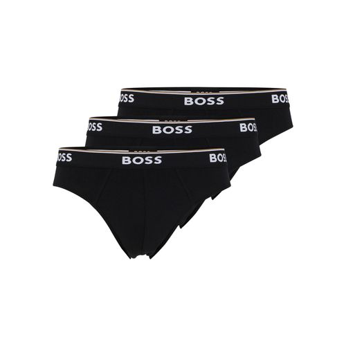 Slip BOSS, Herren, Gr. XL, schwarz, Jersey, Obermaterial: 95% Baumwolle, 5% Elasthan, unifarben, Unterhosen, mit Logo Webbund