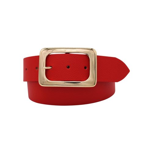 Ledergürtel ANNAMATONI, Damen, Gr. 100, rot, Leder, unifarben, genarbt, elegant,feminin, Gürtel, aus weichem Nappaleder