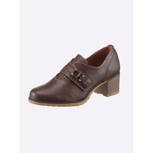 Hochfrontpumps HEINE, Damen, Gr. 42, braun, Synthetik, modisch, Schuhe