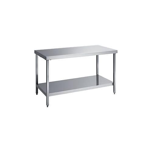 Edelstahl-Arbeitstisch, mit Boden, 1800 x 600 x 850 mm