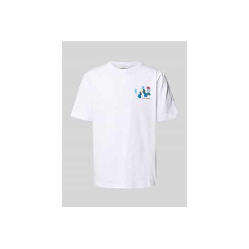 T-Shirt mit Label-Print Modell 'Bobby'
