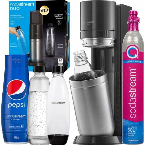 Sodastream Duo Titan Wassersprudler mit 2 Flaschen Pepsi Sirup 440ml