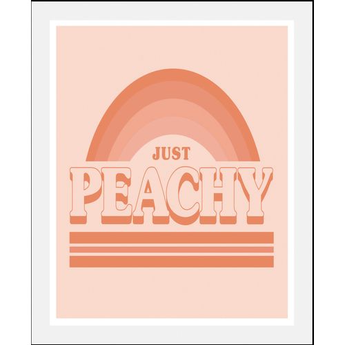 queence Bild »Just Peachy«, Schriftzüge-Schriftzug-Regenbogen-Humor, (1 St.), gerahmt