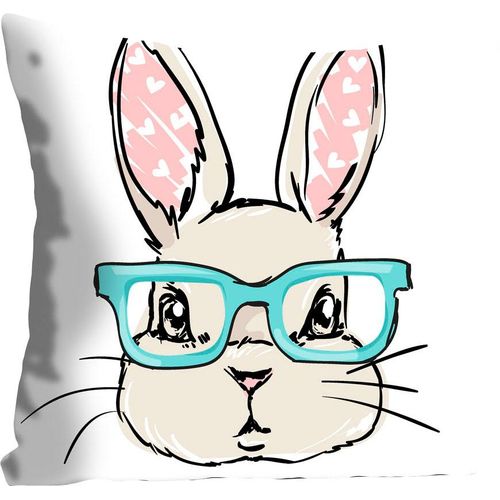 queence Dekokissen »Leandros«, mit einem Hasen mit Brille
