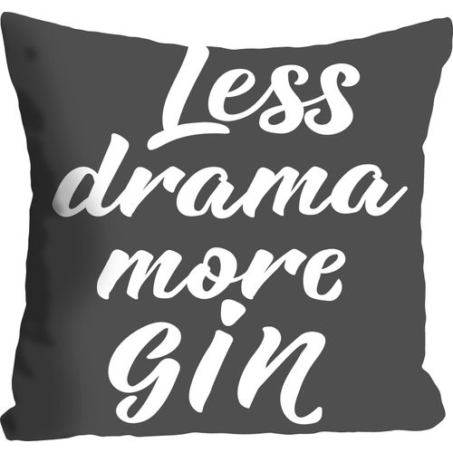 queence Dekokissen »Less drama more Gin«, mit einem Schriftzug