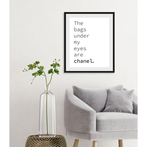 queence Bild »Bags«, Schriftzüge-Humor-Sprüche & Texte-Schwarz-Weiss, (1 St.), gerahmt