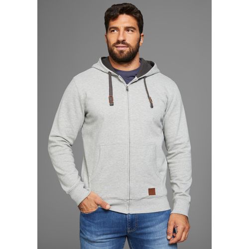 Man's World Kapuzensweatjacke, mit kontrastfarbigem Innenfutter