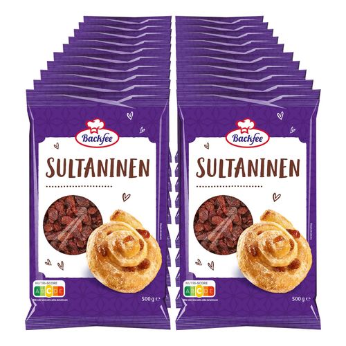 Backfee Sultaninen 500 g, 20er Pack