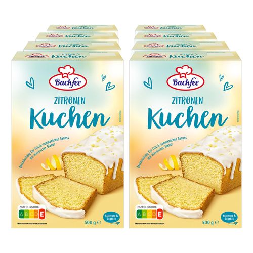 Backfee Backmischung Zitronenkuchen 500 g, 8er Pack
