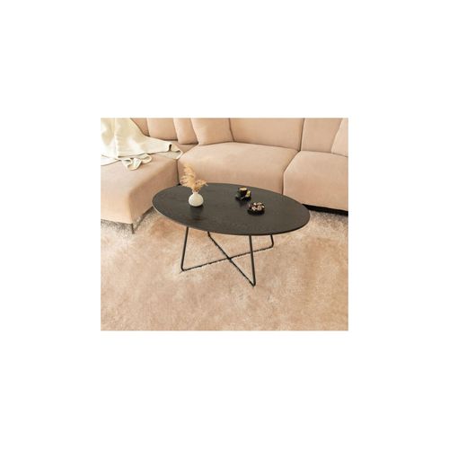 Couchtisch Oval NOVARIS - Farbauswahl Dark Oak
