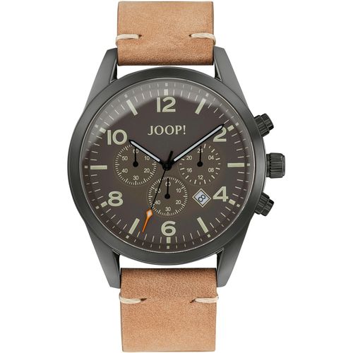 Chronograph JOOP, braun (beigefarben), Armbanduhren, Herren, Armbanduhr, Quarzuhr, Herrenuhr, Stoppfunktion, Lederarmband