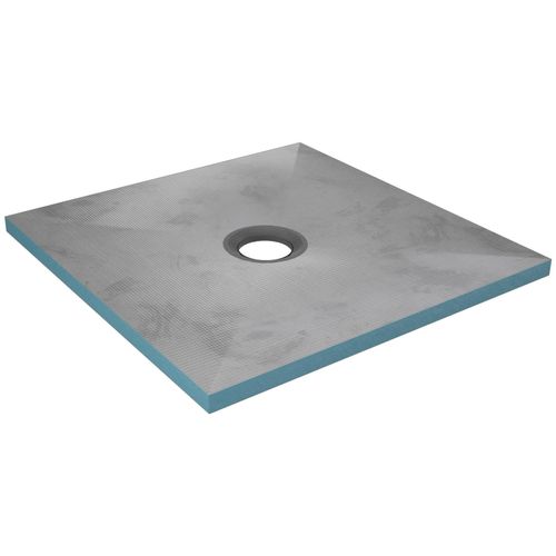 Duschwanne MARWELL, grau (hellgrau), B:90cm H:4cm T:90cm, Duschwannen, 90 x 90 x 4 cm aus sehr stabilem, wasserdichtem Polystyrol