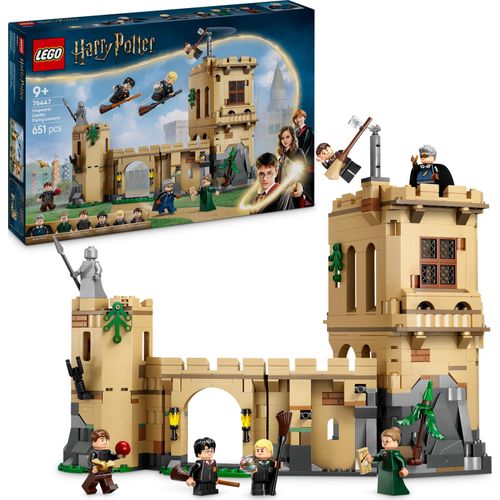 LEGO Harry Potter Schloss Hogwarts: Flugstunden, Abenteuer-Spielset mit 6 Minifiguren zum Sammeln, inkl. Draco Malfoy & Professor McGonagall, Rollenspiel Set für Jungen und Mädchen ab 9 Jahren 76447