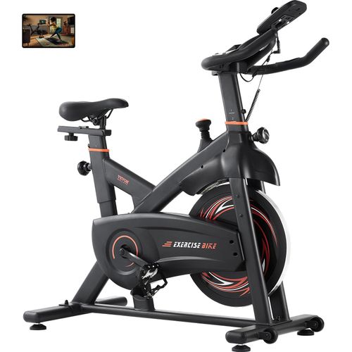 VEVOR Heimtrainer Magnetwiderstand Stationäres Fahrrad zu Hause, Indoor Bike mit leisem Riemenantrieb & schweres Schwungrad & verbesserter LCD-Monitor & bequemem Sitzpolster, Heimtrainer einstellbar