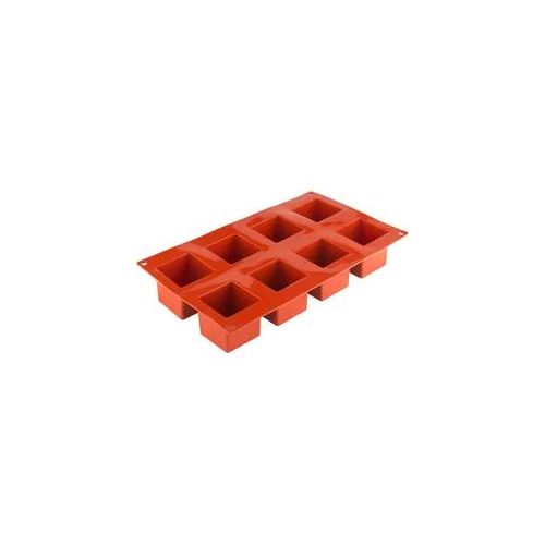 Eiswürfelform, Silikon, 8 Würfel (5cm) - rot