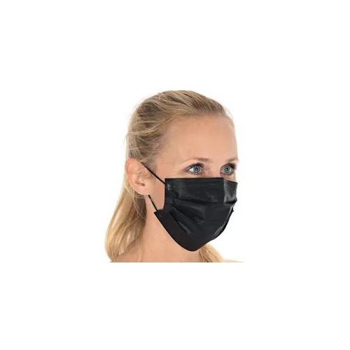 Mundschutz / OP -Maske, 3 lagig, Typ II (98%), PP - schwarz (50 Stk.)