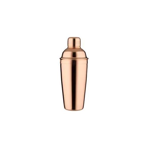 Cocktail Shaker, Edelstahl kupferfarben, poliert, dreiteilig - 700ml