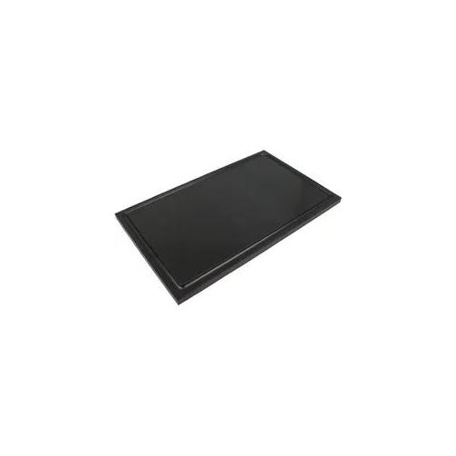 Schneidebrett mit Saftrille, HDPE schwarz - 49,5x29,5cm