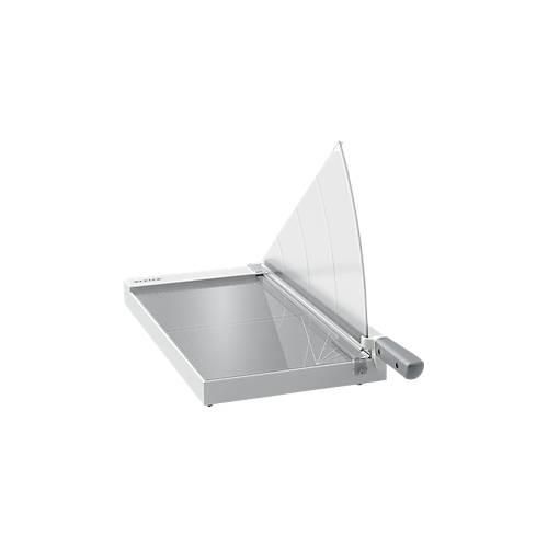 Papierschneider Leitz Precision Office A3, bis A3, bis 15 Blatt, beleuchtete Schneidkante, Ableselineal, Klingenschutz, Edelstahl und Glas
