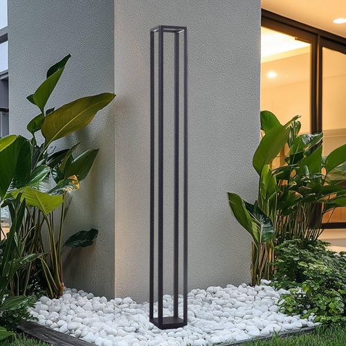 Lucande LED-Außenleuchte Thorvid, Höhe 180 cm, schwarz