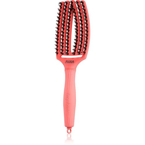 Olivia Garden Fingerbrush Boar & Nylon Haarborstel met nylon en varkenshaar Red Confidence 1 st