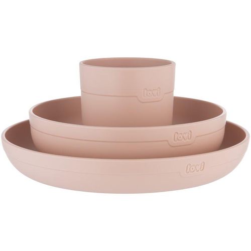 LOVI Tableware Set with Cup service de table Nude 3 pcs