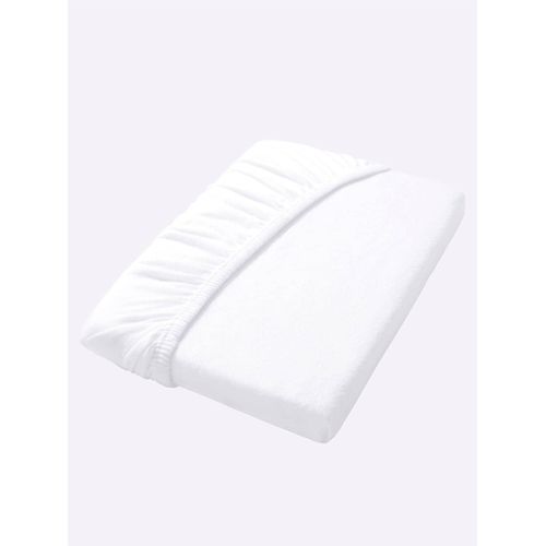 Spannbettlaken IRISETTE Gr. 3, weiß, B:180-200cm, Frottee, 75% Baumwolle, 25% Polyester, Laken