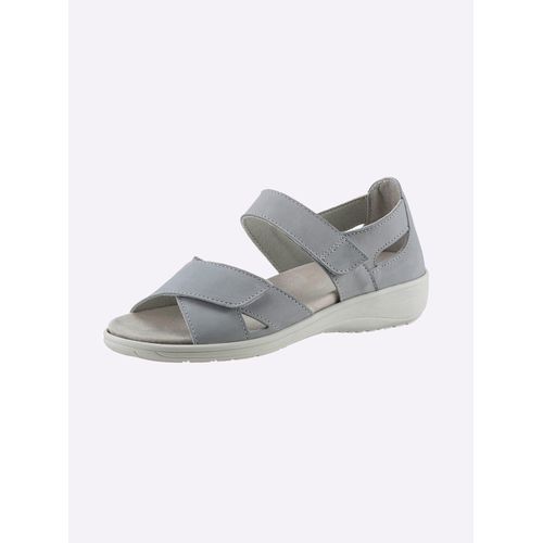 Sandale CLASSIC, Damen, Gr. 37, blau (eisblau), Nubukleder, Schuhe