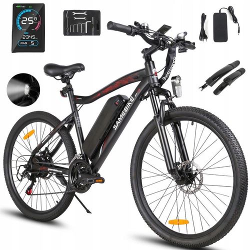 SAMEBIKE SY26-II Klassisches E-Mountainbike E-bike Elektro-Faltrad Trekking e-bike mit SHIMANO 21-Gang (Schwarz)