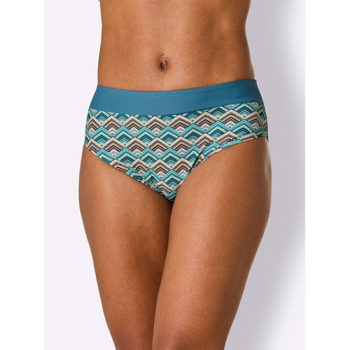 Bikini-Hose FEEL GOOD, Damen, Gr. 38, Normalgrößen, türkis, violett, bedruckt, Elasthan, Polyamid, Badehosen