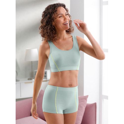 Bustier WÄSCHEPUR, Damen, Gr. 40/42, kalkmint, limone, 95% Baumwolle, 5% Elasthan, BHs