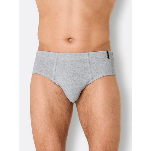 Slip WÄSCHEPUR, Herren, Gr. 6, grau, meliert, aquapetrol, 100% Baumwolle, Unterhosen