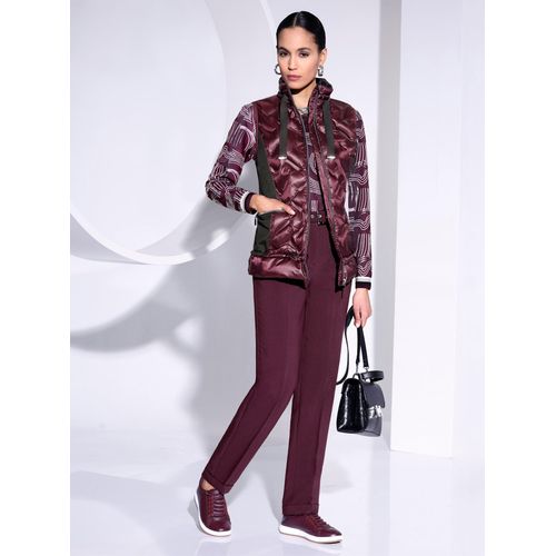 Steppweste CREATION L, Damen, Gr. 44, burgund, graphit, 55% Polyester, 45% Polyamid, Einsatz:6% Elasthan, 65% Viskose, 29% Polyamid, Paspelierung:100% Polyamid, Wattierung:100% Polyester, unifarben, Westen