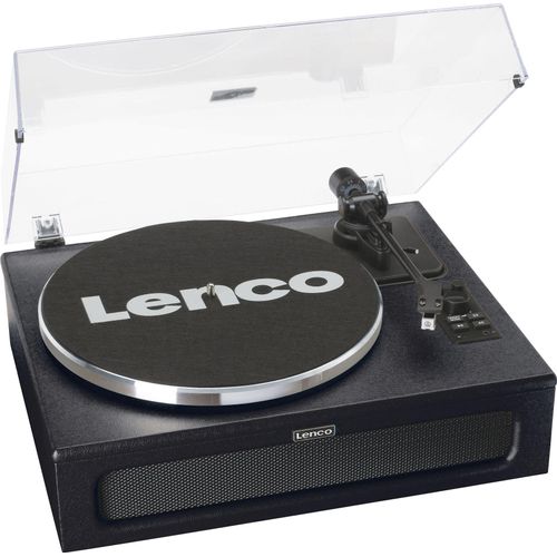 LENCO Plattenspieler "LS-430 Plattenspieler mit 4 Lautsprechern", schwarz, B:25cm H:15cm T:35cm, Plattenspieler