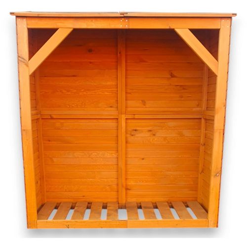 Kaminholzregal PROMADINO, braun, B:149cm H:165cm T:78cm, Holzwerkstoff, Kaminholzlager