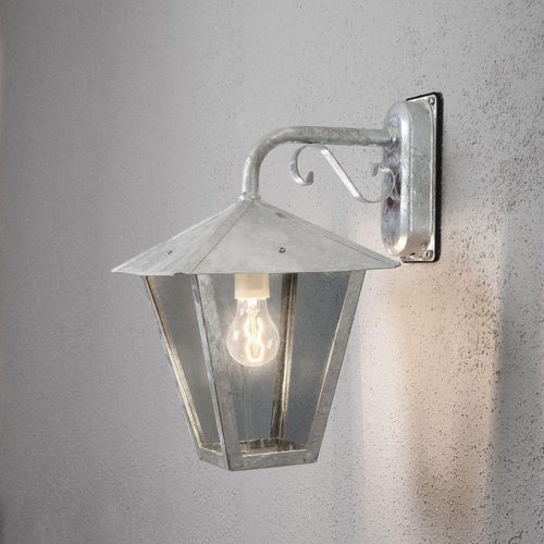 Konstsmide Benu Down galvanisierter Stahl, rauchfarbenes Acrylglas, Hand EU 435-320