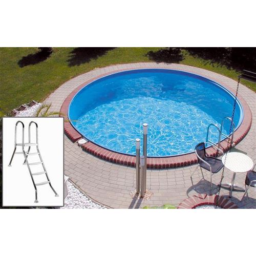Pool / Stahlwandpool myPool Premium Halbhochbeckenleiter Ø 500x120cm