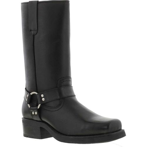 Gringos Herren Harley Western Harness Leder Stiefel DF578 (42 EU) (Schwarz)