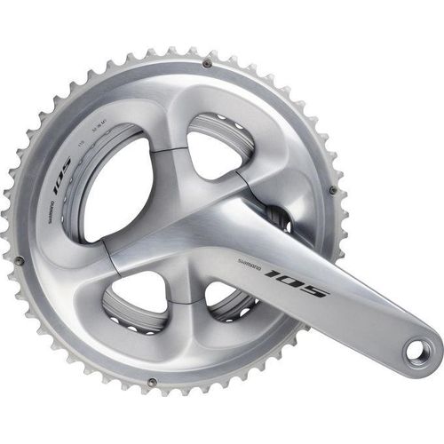 Shimano Kurbelgarnitur 105 FC-R7000 2x11, Farbe:silber, Länge:172.5 mm, Zähne:50-34 Zähne