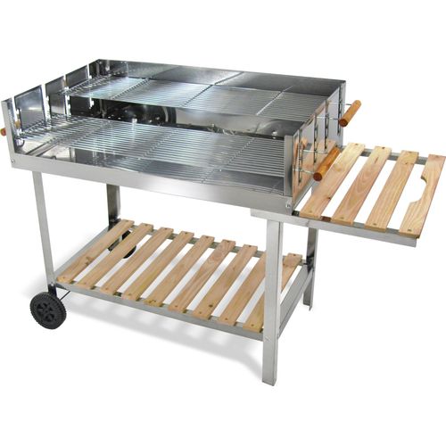 PREMIUM XXL Grillwagen BBQ Grill Holzkohlegrill Standgrill Kohlegrill Edelstahl