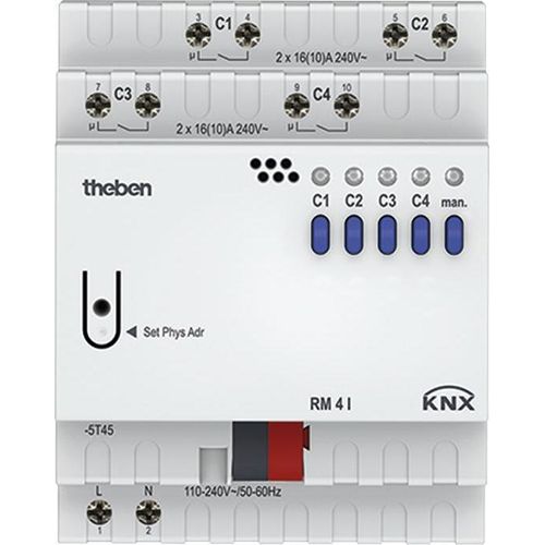 Theben 4940210 Schaltaktor RM 4 I KNX FIX1 4fach C-Last