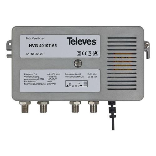 Televes BK-Verstärker Guß 40dB HVG40107-65 X2226