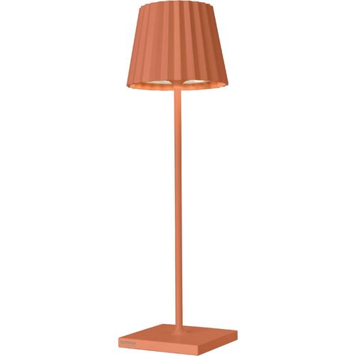 sompex Troll 2.0 LED Gartentischleuchte | Akkubetrieben | Aluminium | Dimmbar | Spritzwasserschutz | Inkl. Ladestation, Farbe:orange