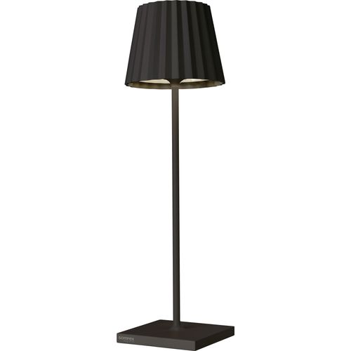 sompex Troll 2.0 LED Gartentischleuchte | Akkubetrieben | Aluminium | Dimmbar | Spritzwasserschutz | Inkl. Ladestation, Farbe:schwarz